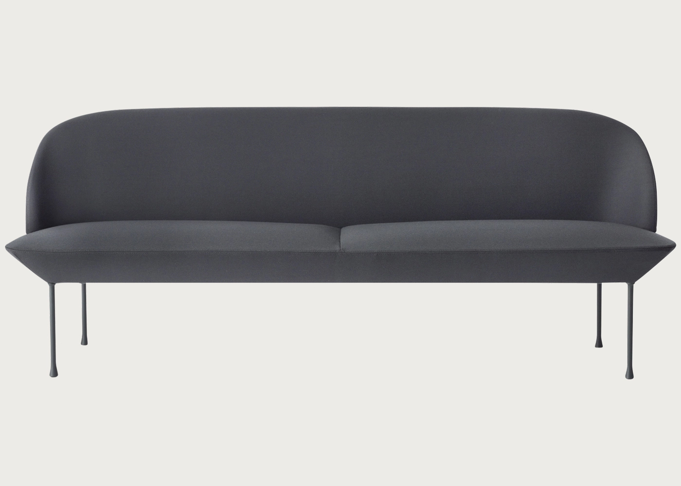Muuto oslo 3 seater sofa steelcut 180 dark grey